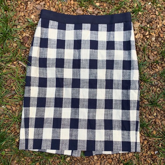 J. Crew Pencil Skirt Plaid Size 0 - Picture 2 of 7